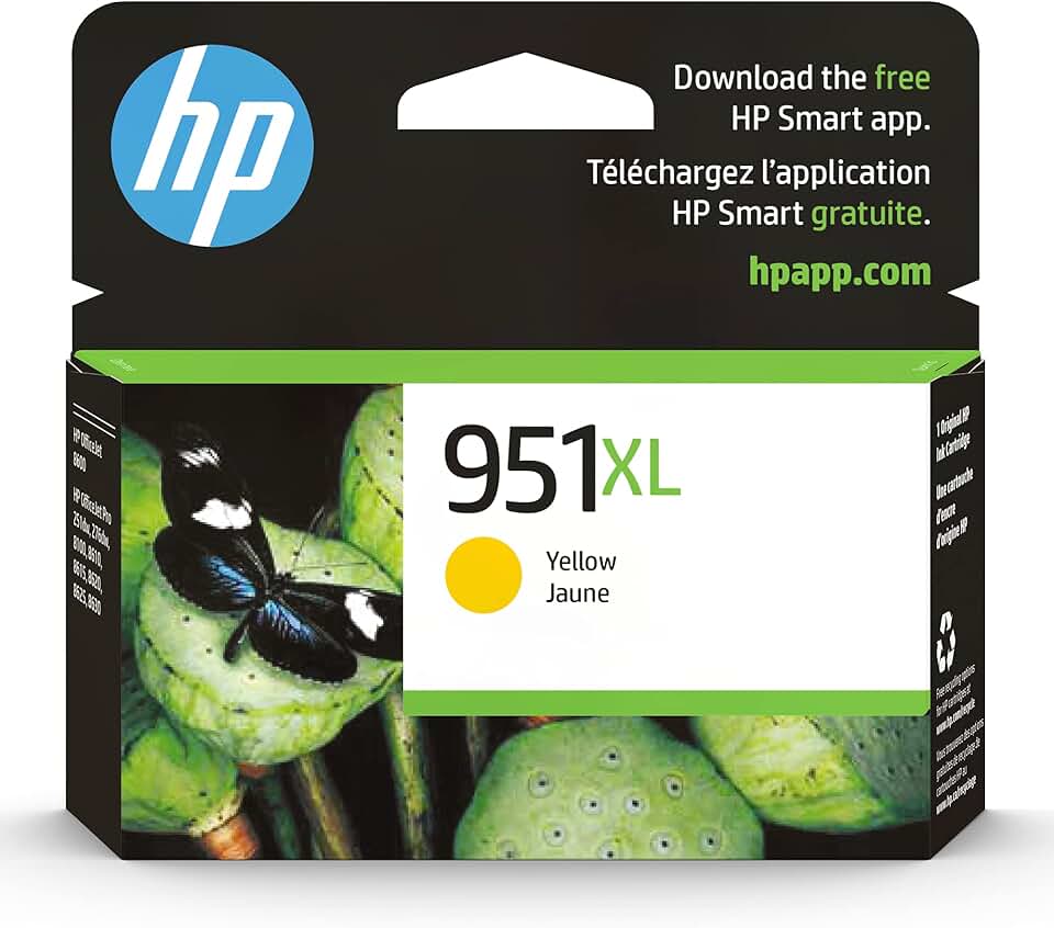 Yellow high-yield ink cartridge for office printers