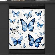 Blue Butterfly Dishwasher Magnet Cover
