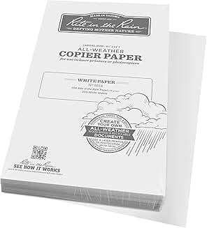 Weatherproof Copier Paper, 8.5" x 14", 20# White, 200 Sheets