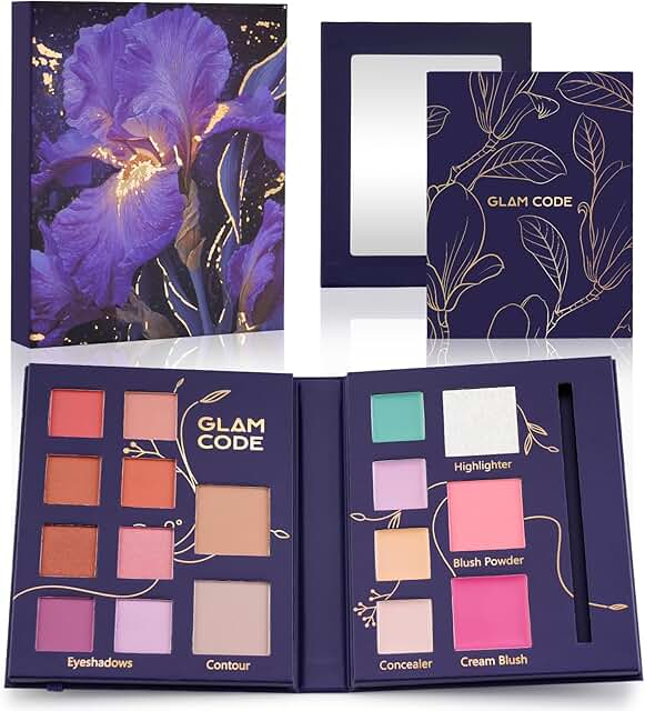 All-in-One Makeup Palette with Eyeshadow, Blush, Highlighter, Contour, Concealer, Mirror