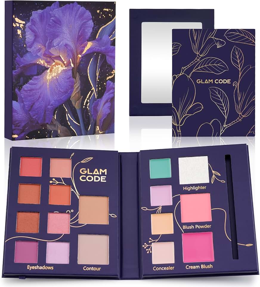 All-in-One Makeup Palette with Eyeshadow, Blush, Highlighter, Contour, Concealer, Mirror