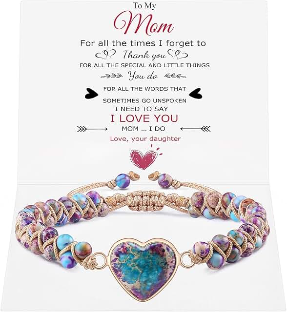 Adjustable Beaded Heart Bracelet for Women