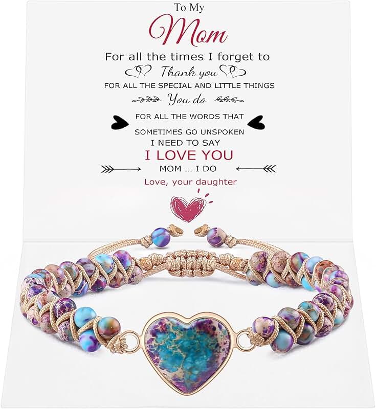 Adjustable Beaded Heart Bracelet for Women