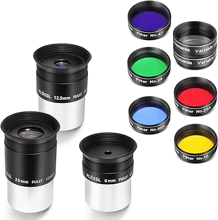 6-Piece 1.25-Inch Telescope Eyepiece Filter Set