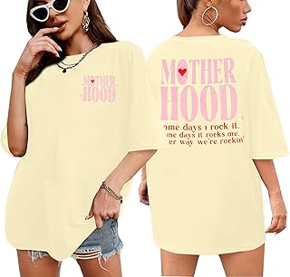 Oversized Nurse Mom Shirt with Boho Flowers