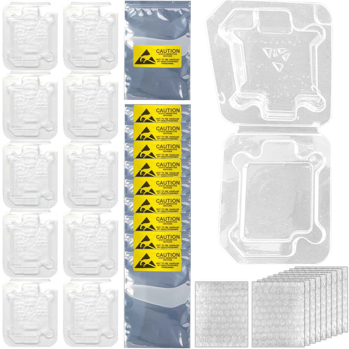 CPU case tray with plastic shell and accessories