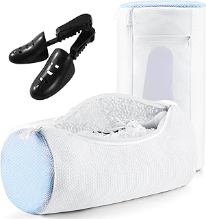 Large White Shoe Washing Bag with Shoe Trees, 2pcs