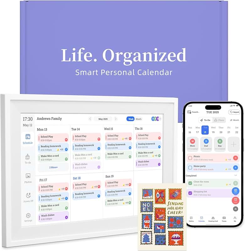 10.1-inch Digital Touch Screen Calendar for Home and Office