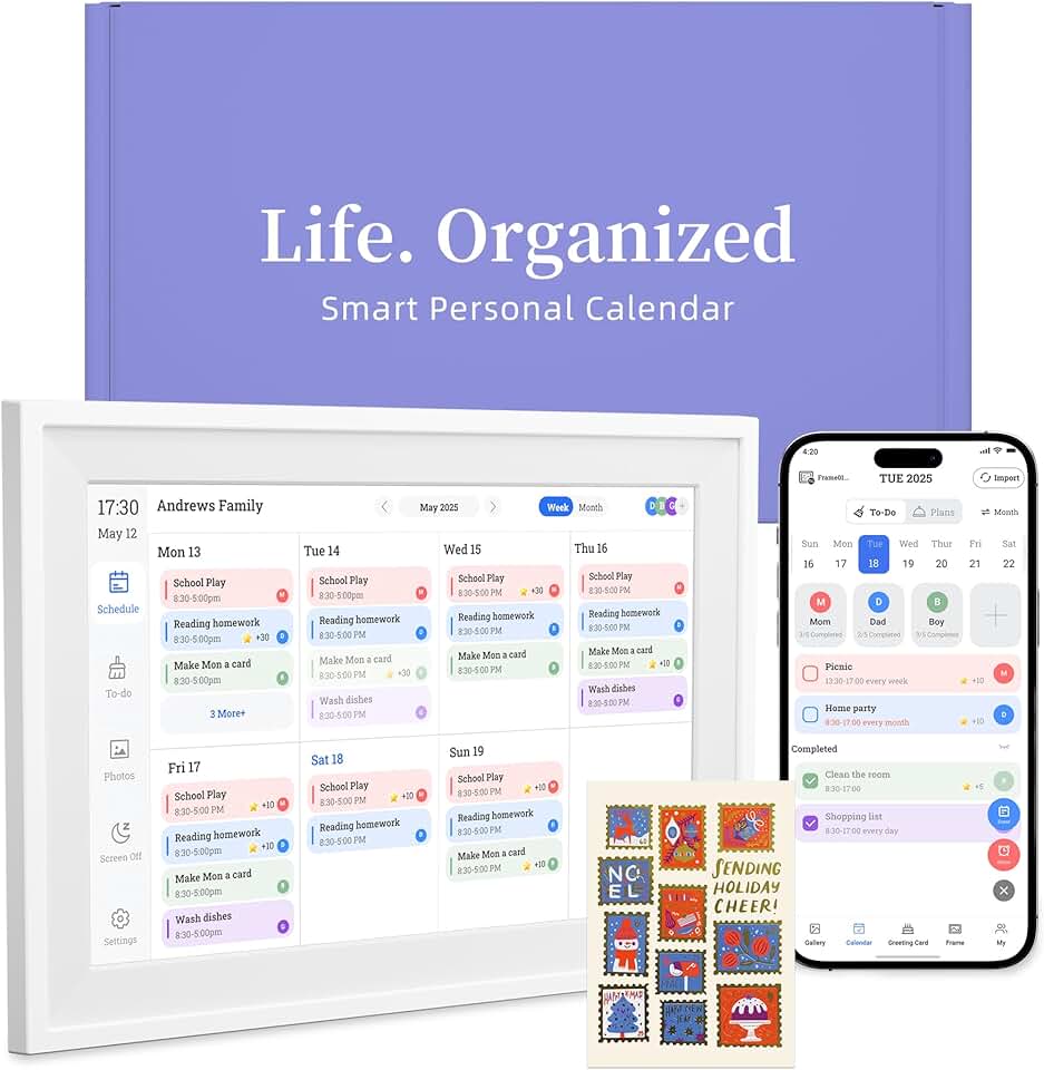 10.1-inch Digital Touch Screen Calendar for Home and Office