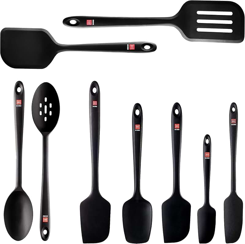 9-Piece Silicone Kitchen Utensil Set for Cooking and Baking