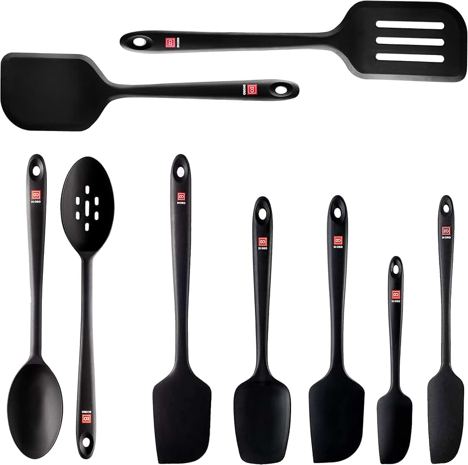 9-Piece Silicone Kitchen Utensil Set for Cooking and Baking