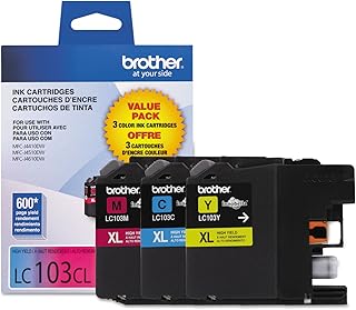 High-Yield Ink Cartridge Set, Cyan Magenta Yellow, 3 Pack