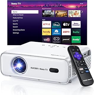 Portable 1080P FHD Smart Projector with WiFi and Bluetooth