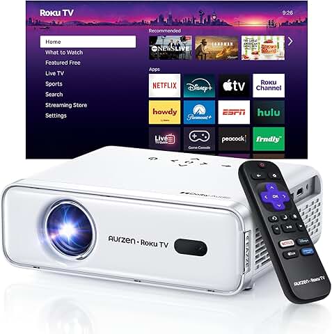 Portable 1080P FHD Smart Projector with WiFi and Bluetooth