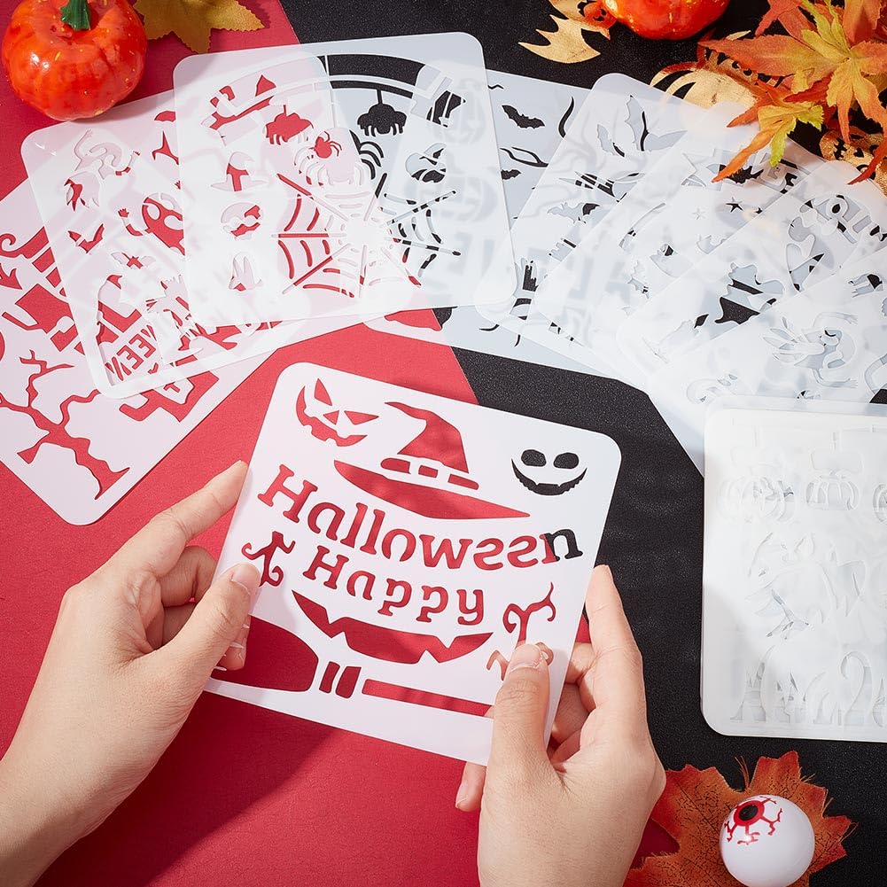5 Inch 16 Styles Pumpkin Ghosts Bats Spider Web Templates