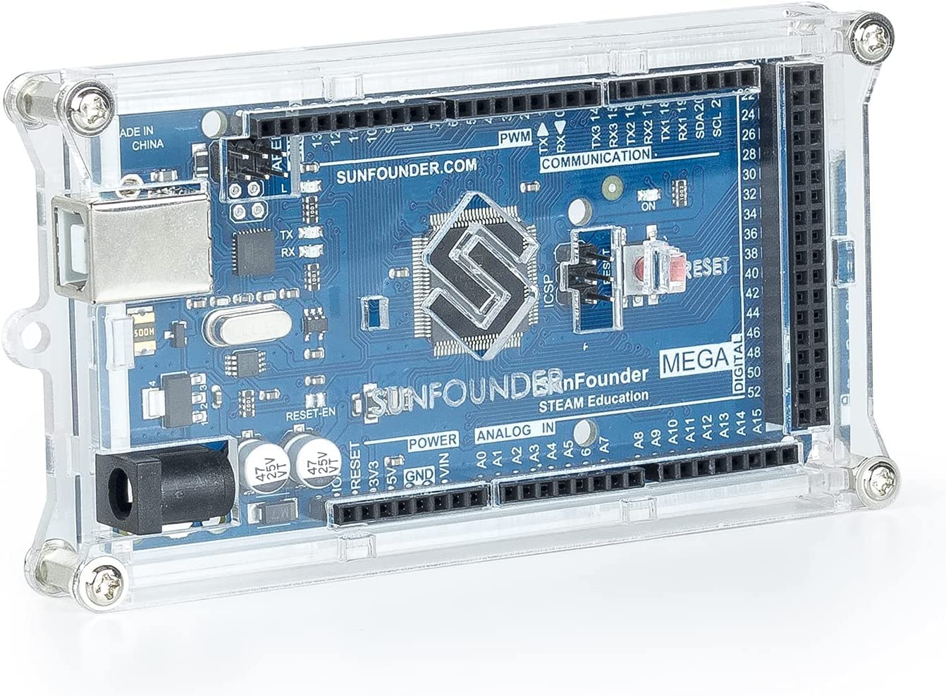 Transparent acrylic case for Arduino Mega 2560