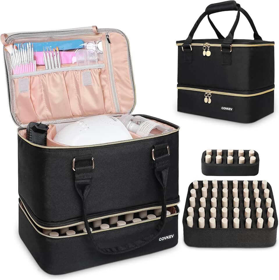 Large Nail Supplies Organizer with Handle