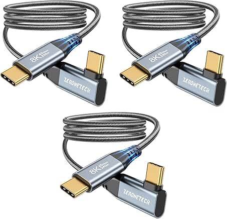 6FT 3-Pack USB 4 Thunderbolt 4 Display Cable