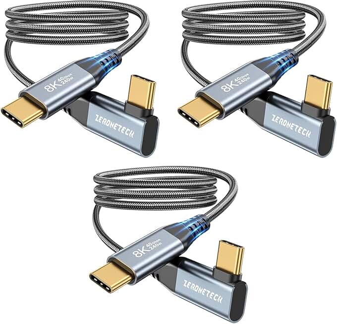 6FT 3-Pack USB 4 Thunderbolt 4 Display Cable