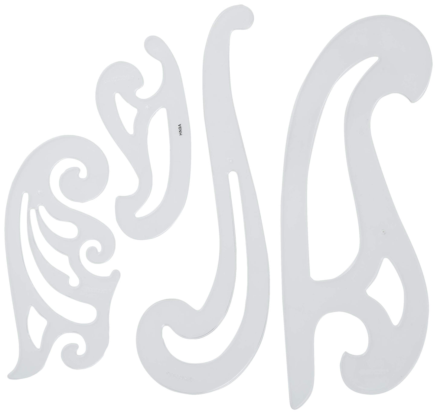 LetterCraft French Plastic Curve Set of 4