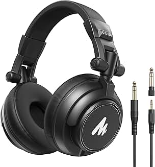 Professional Studio Monitor Headphones with 50mm Drivers
