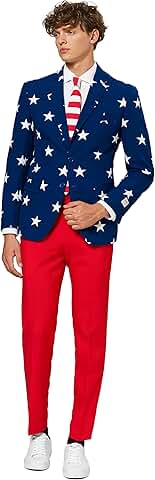 Men's American Flag Suit for Independence Day