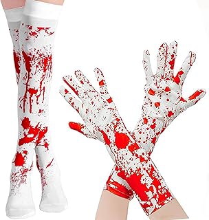 Bloody Halloween Socks and Gloves for Women and Girls