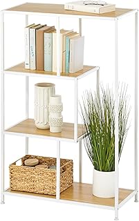 White 4-Tier Metal Storage Shelf for Home Use