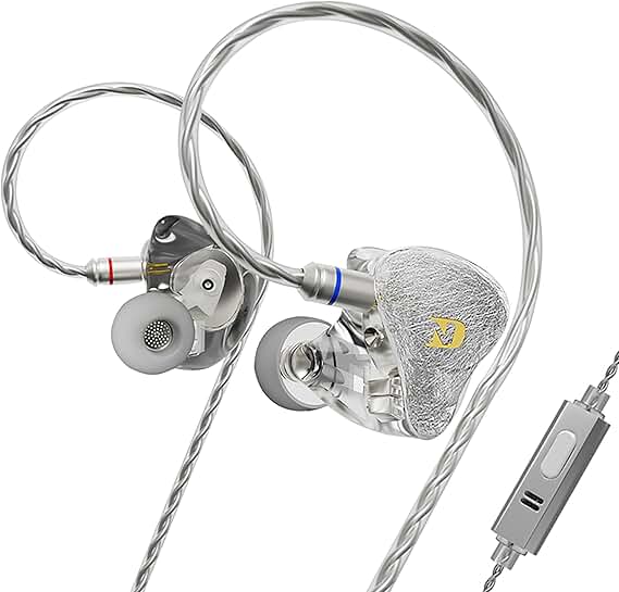 4BA+1DD In-Ear Monitor with Deep Bass and Detachable Cable
