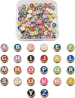 104Pcs Colorful Alphabet Beads for Jewelry Making