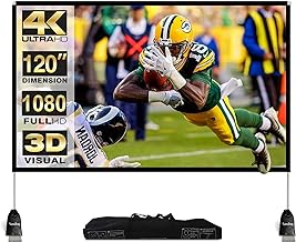 120-Inch Foldable Outdoor Projector Screen with Stand