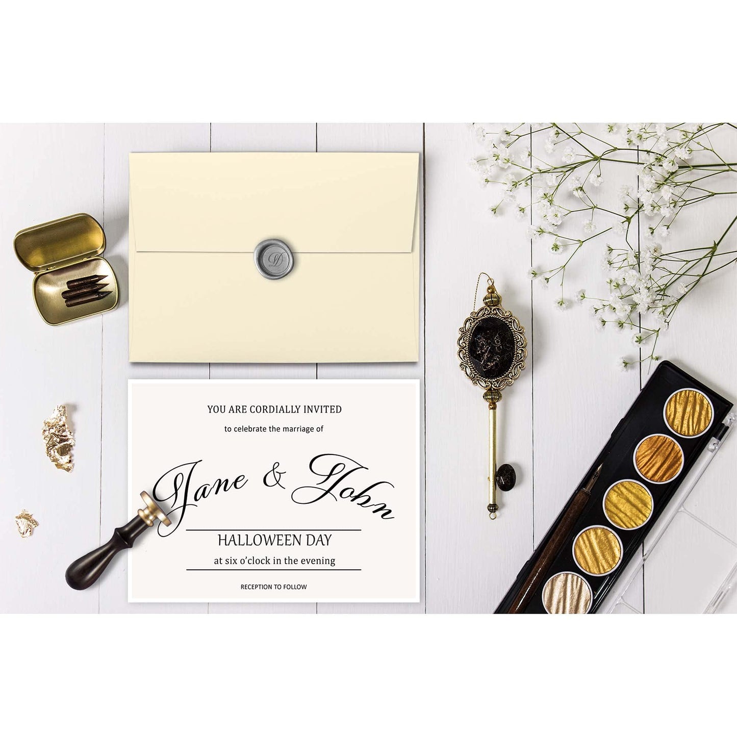 Cream Off White Envelopes, 5 1/4 x 7 1/4, 100 Pack