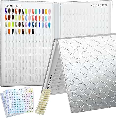 308-Color Nail Swatch Book with 360 Tips