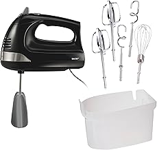 6-Speed Electric Hand Mixer with Whisk and Dough Hooks