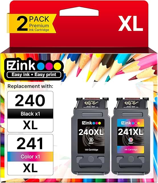 240XL Ink Cartridge Replacement Pack for Pixma Printers