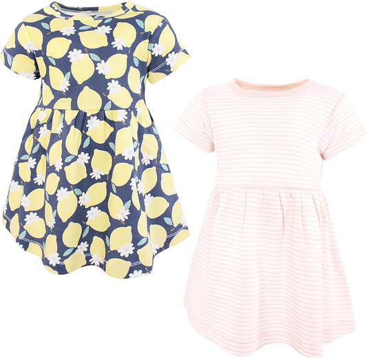 Two sleeveless baby dresses