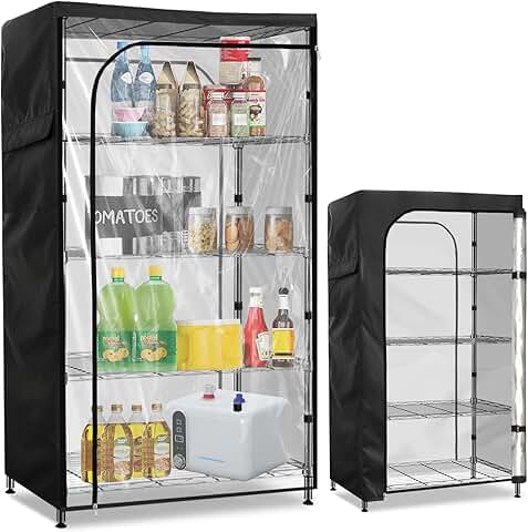 Waterproof Wire Shelving Cover, 48x18x72 Inches