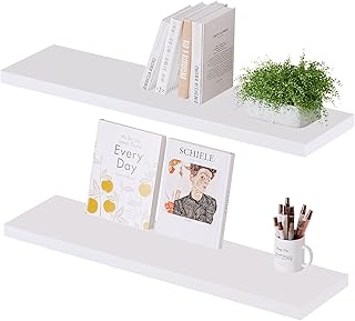 Set of 2 Wall-Mounted Floating Shelves for Home Storage