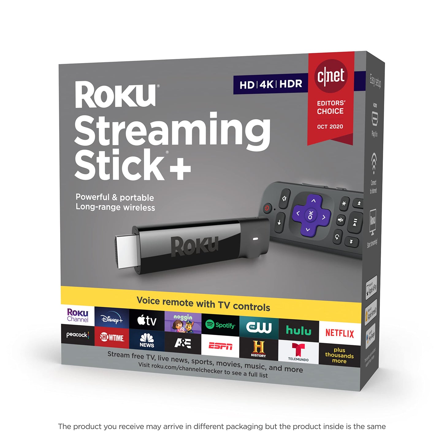 Streaming Stick+ | HD/4K/HDR Streaming Device with Long-range Wireless and Voice Remote with TV Controls