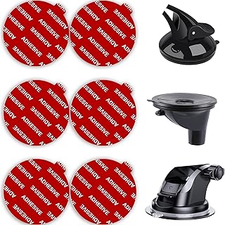6 Pack 2.1" Heat-Resistant Sticky Discs for Dashboard and Camera