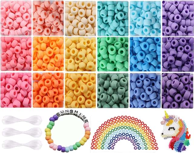 2600+ Pony Beads Craft Kit for Jewelry and Accessories