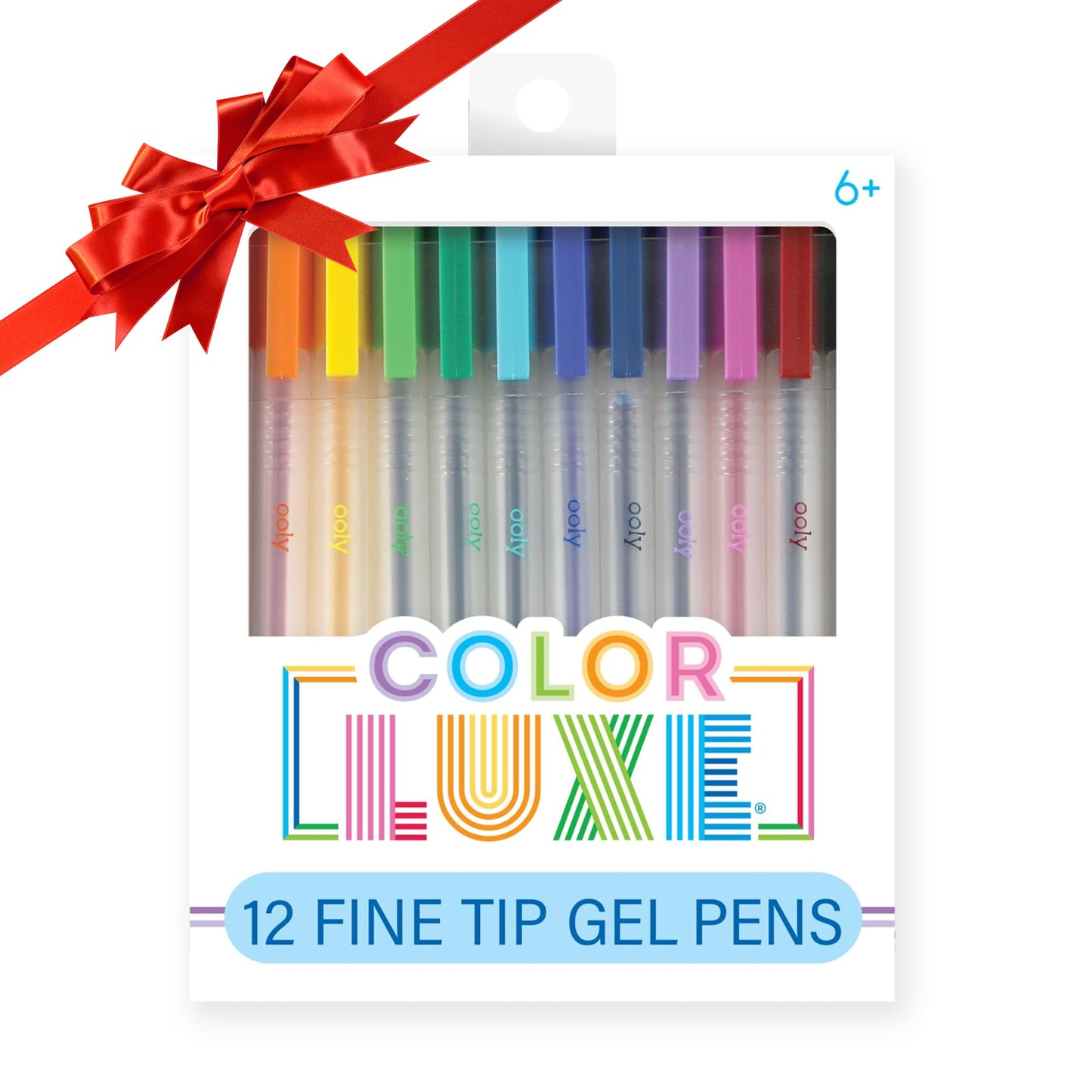 Set of 12 colorful gel pens for drawing and writing
