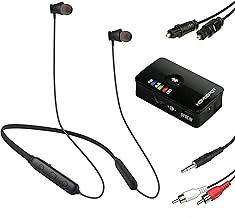 Wireless Neckband Headphones for TV with Bluetooth 5.3