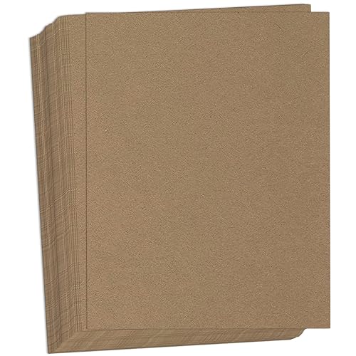 Brown Kraft Cardstock Paper, 8.5 x 11 inches, 80 lb, 50 sheets