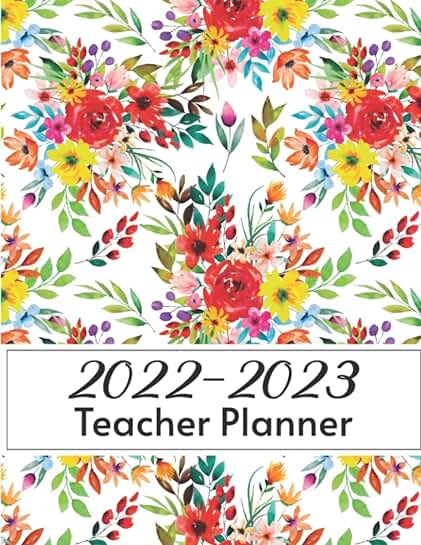 Teacher Lesson Planner with Floral Design