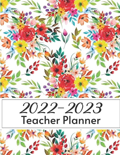 Teacher Lesson Planner with Floral Design