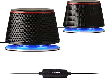 Small stereo USB powered computer speakers with deep bass