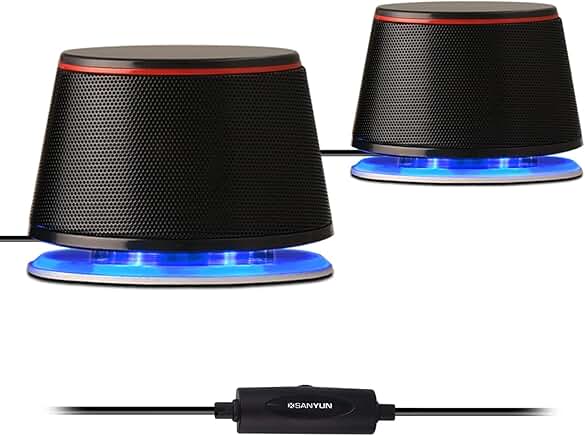 Small stereo USB powered computer speakers with deep bass