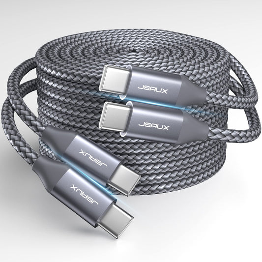 MODAIO USB-C to USB-C Cable 2-Pack 6.6ft Grey