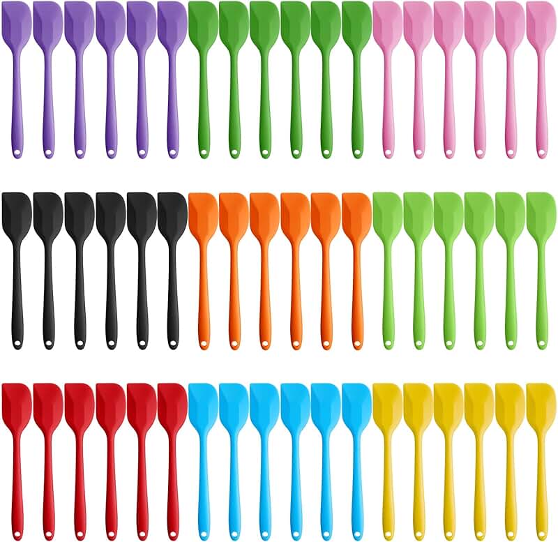 54-Piece Silicone Spatula Set, 8.1 Inch, Heat-Resistant, Flexible, Dishwasher Safe